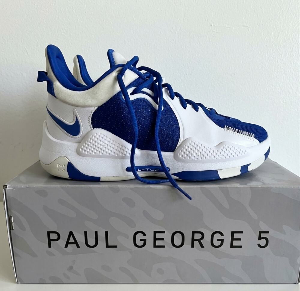 Nike PG 5 TB Game Royal Blue White DA7758-400 Basketball Shoes Men's Size 11.5